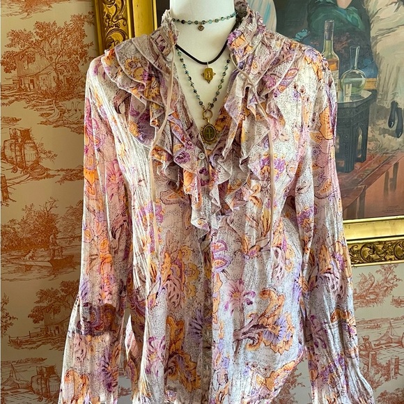 Sundance Ruffle Floral Blouse - Picture 9 of 9